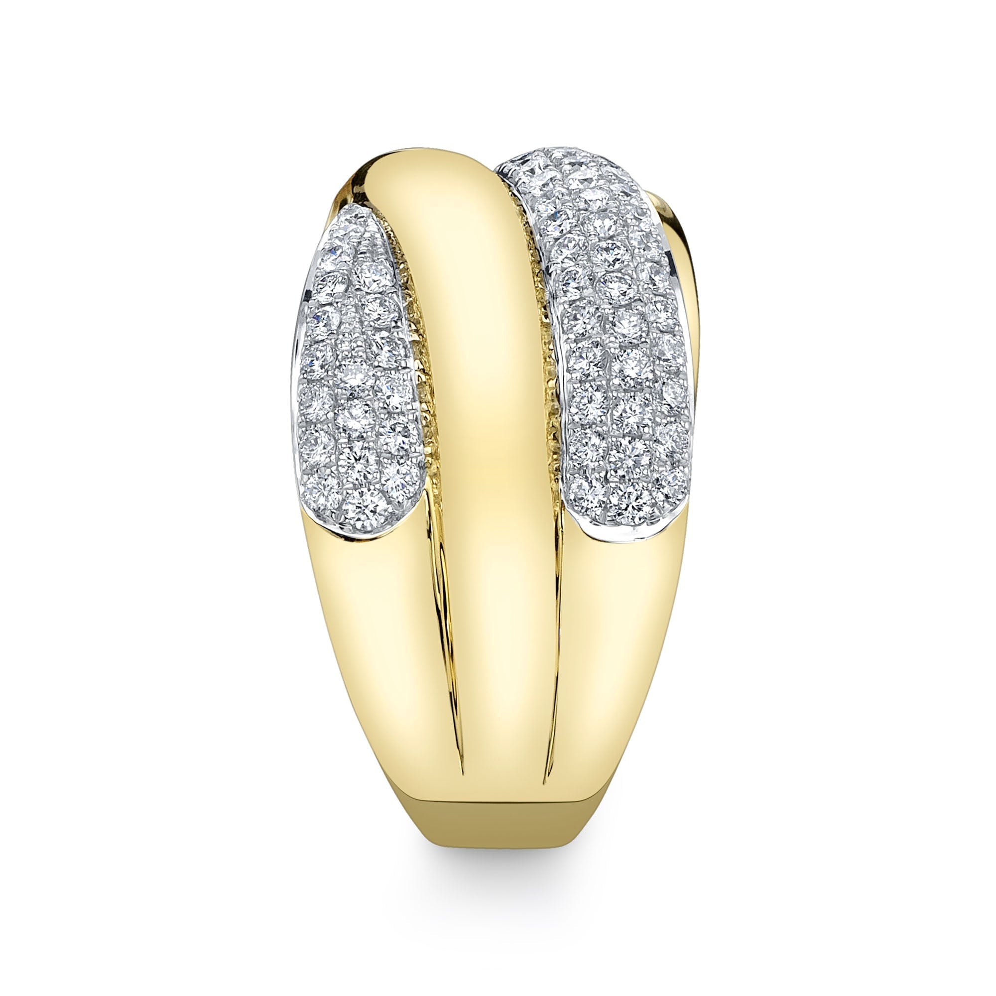0.72CT 14K2T Y/W DIAMOND PAVE RING