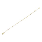 14K Y/G CULTURED PEARL SPARKLE CHAIN BRACELET