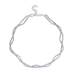 2.53CT 14K W/G DIAMOND TWISTED DOUBLE STRAND NECKLACE