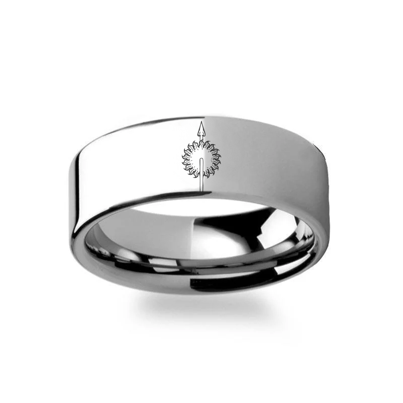 Game of Thrones Noble Houses Sigil Engraving Tungsten Ring Martell - 2mm - 12mm