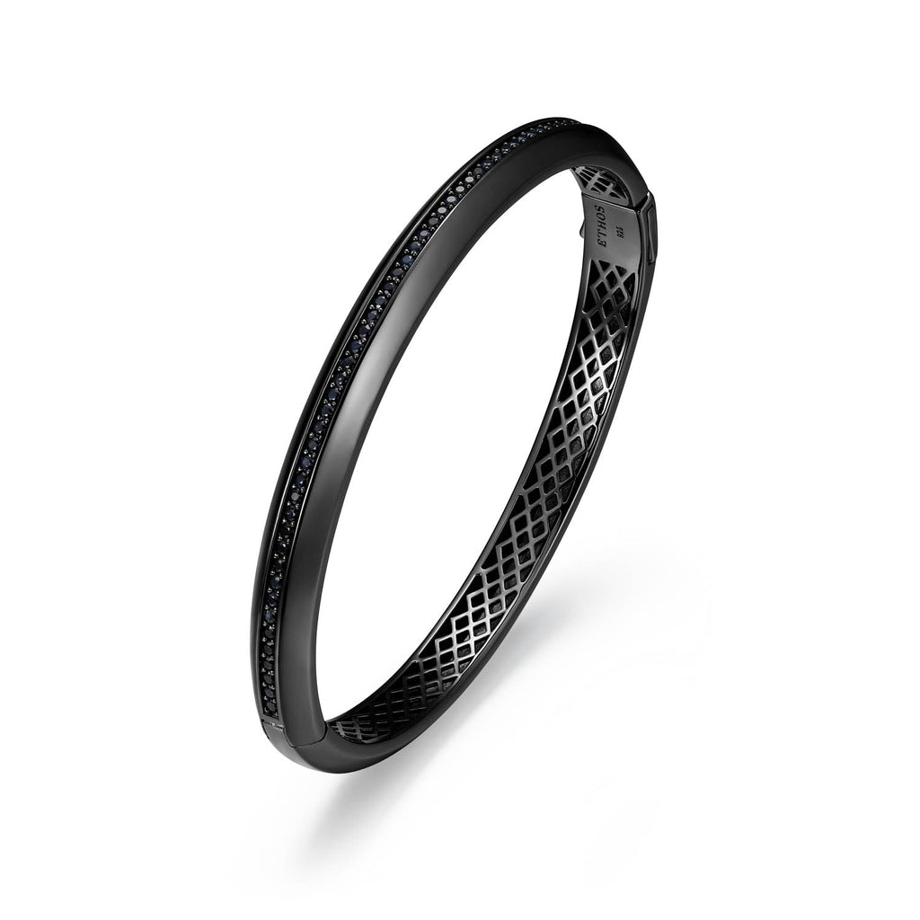 UB0059 - Eclipse Gunmetal Finish Sterling Silver Bracelet