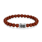 UB0072 - Crimson Rhodium Finish Steel & Sterling Silver Bracelet