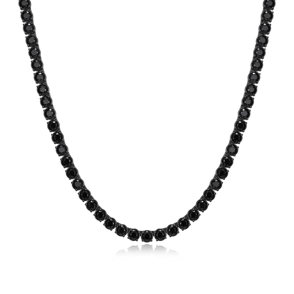 UN0050 - Basic Black Spinel Tennis Necklace