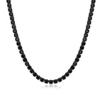 UN0050 - Basic Black Spinel Tennis Necklace