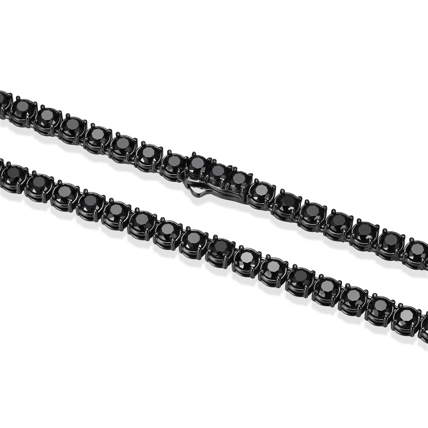 UN0050 - Basic Black Spinel Tennis Necklace
