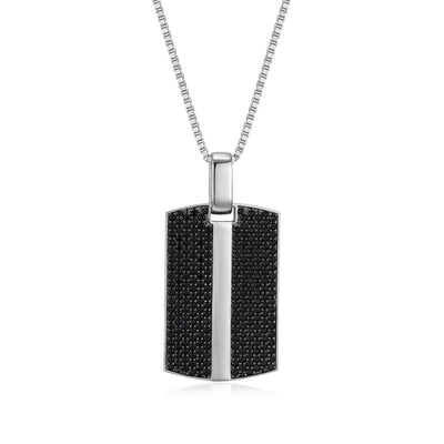 UN0064 - Eclipse Gunmetal Rhodium Finish Sterling Silver Necklace