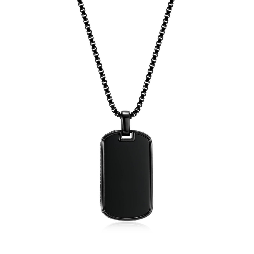 UN0065 - Eclipse Gunmetal Rhodium Finish Sterling Silver Necklace