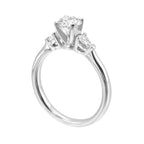 14Kt White Semi Mount 3/8Ctw For 1 1/2Ctw Round Center