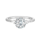 14Kt White Semi Mount 3/8Ctw For 1 1/2Ctw Round Center