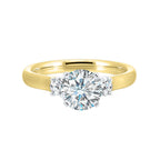 14Kt Yellow Semi Mount 1/4Ctw For 1 1/2Ctw Round Center