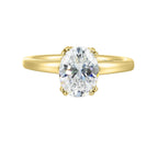 14Kt Yellow Semi Mount For 2Ctw Oval Center