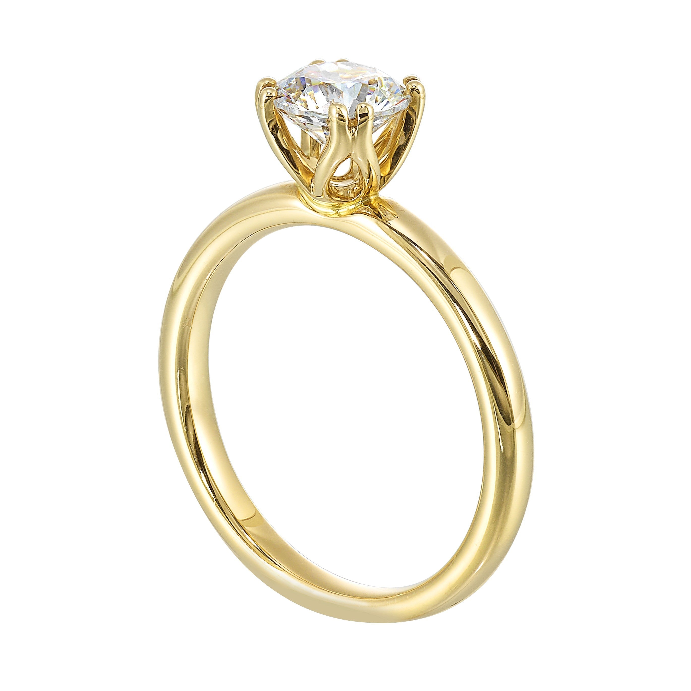 14Kt Yellow Semi Mount For 2Ct Round Center