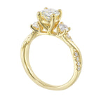 14Kt Yellow Semi Mount 5/8Ctw For 2Ct Round Center