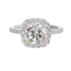 14Kt White Semi Mount 1/2Ctw For 1Ctw Round Center