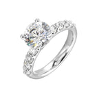 14Kt White Semi Mount 5/8Ctw For 2Ctw Round Center