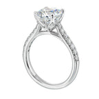 14Kt White Semi Mount 1/2Ctw For 2Ctw Round Center