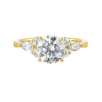 14Kt Yellow Semi Mount 3/8Ctw For 1 1/2Ct Round Center