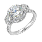 14Kt White Semi Mount 1Ctw For 2Ctw Round Center