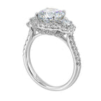 14Kt White Semi Mount 1Ctw For 2Ctw Round Center