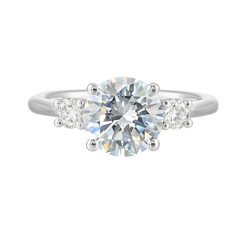 14Kt White Semi Mount 1/2Ctw For 2Ctw Round Center