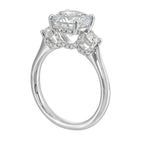 14Kt White Semi Mount 1/2Ctw For 2Ctw Round Center
