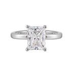 14Kt White Semi Mount 1/15Ctw For 2Ctw Radiant Center