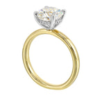 14Kt White Yellow Semi Mount 1/20Ctw For 2Ct Round Center