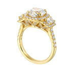 14Kt Yellow Semi Mount 1 1/6Ctw For 2Ctw Round Center