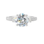 14Kt White Semi Mount 1/2Ctw For 2Ctw Round Center