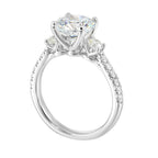 14Kt White Semi Mount 1/2Ctw For 2Ctw Round Center
