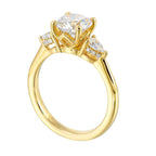 14Kt Yellow Semi Mount 3/8Ctw For 1 1/2Ctw Round Center