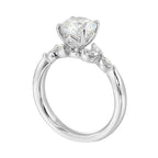 14Kt White Semi Mount 1/5Ctw For 1 1/2Ctw Round Center