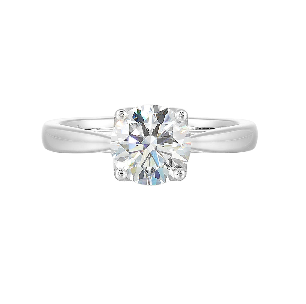 14Kt White Semi Mount For 1 1/2Ctw Round Center