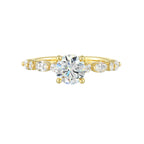 14Kt White Semi Mount 1/2Ctw For 1Ctw Round Center