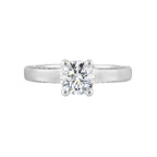14Kt White Semi Mount 1/4Ctw For 1Ct Round Center