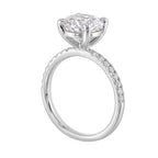14Kt White Semi Mount 1/5Ctw For 2Ct Round Center
