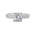 14Kt White Semi Mount 7/8Ctw For 2Ct Round Center