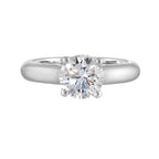 14Kt White Semi Mount 1/20Ctw For 1 1/2Ct Round Center