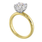 14Kt White Yellow Semi Mount For 2Ct Round Center