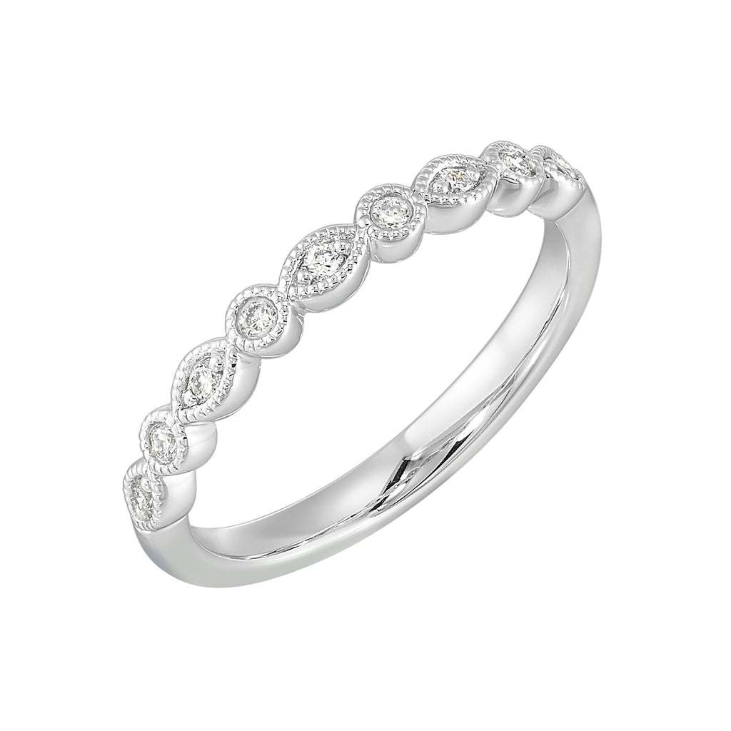 14Kt White Gold Diamond 1/10Ctw Ring