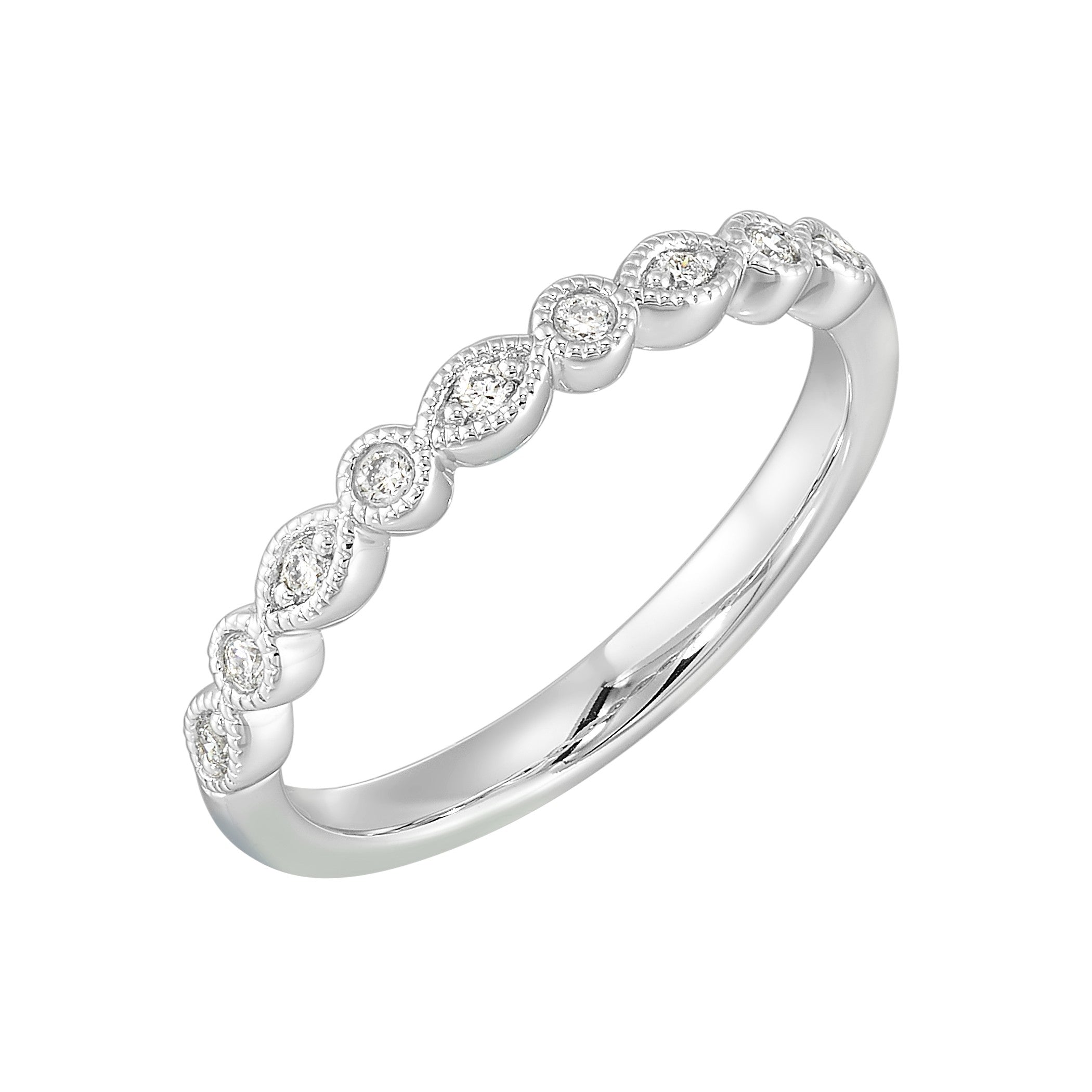 14Kt White Gold Diamond 1/10Ctw Ring