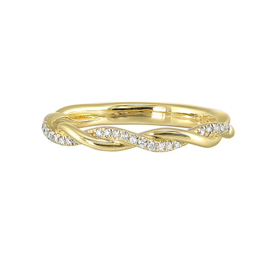 14Kt Yellow Gold Diamond 1/10Ctw Ring