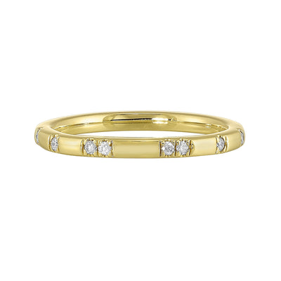 14Kt Yellow Gold Diamond 1/12Ctw Ring