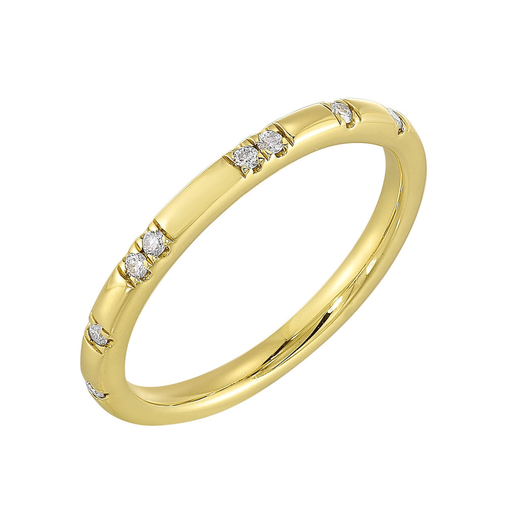 14Kt Yellow Gold Diamond 1/12Ctw Ring