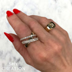 1.01CT 14K Y/G DIAMOND BRIDGE RING