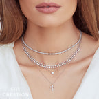 2.49CT 14K Y/G DIAMOND TENNIS NECKLACE