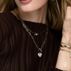 1.36CT 14K W/G DIAMOND PAPER CLIP LINK NECKLACE
