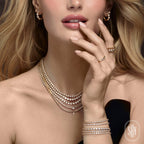 2.00CT 14K Y/G DIAMOND BEZEL TENNIS NECKLACE