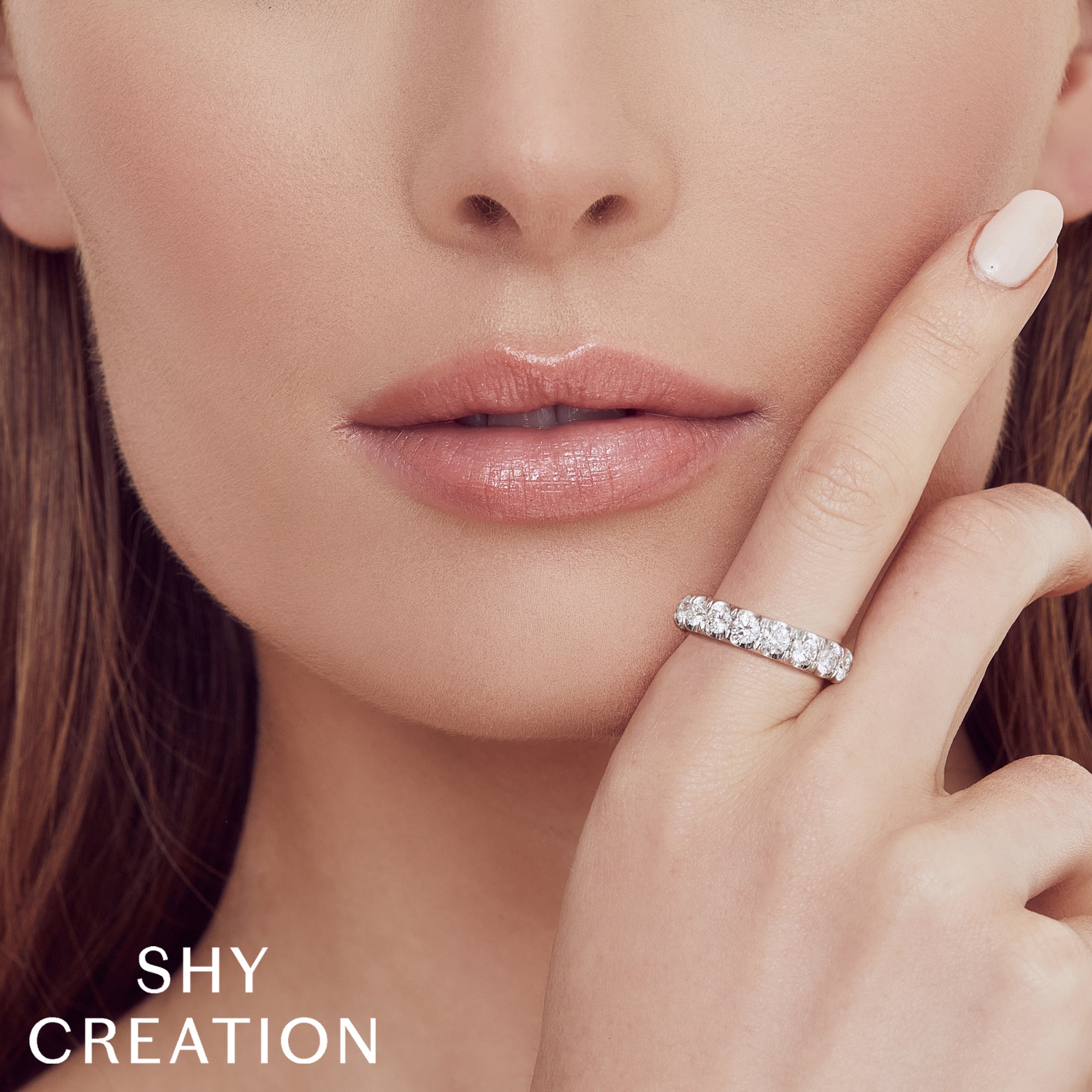 3.12CT 14K W/G DIAMOND ETERNITY BAND SZ 4.5