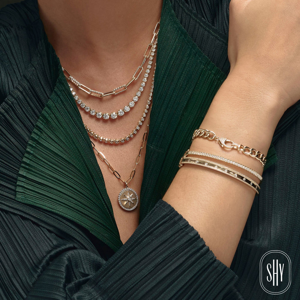 0.88CT 14K W/G DIAMOND BANGLE